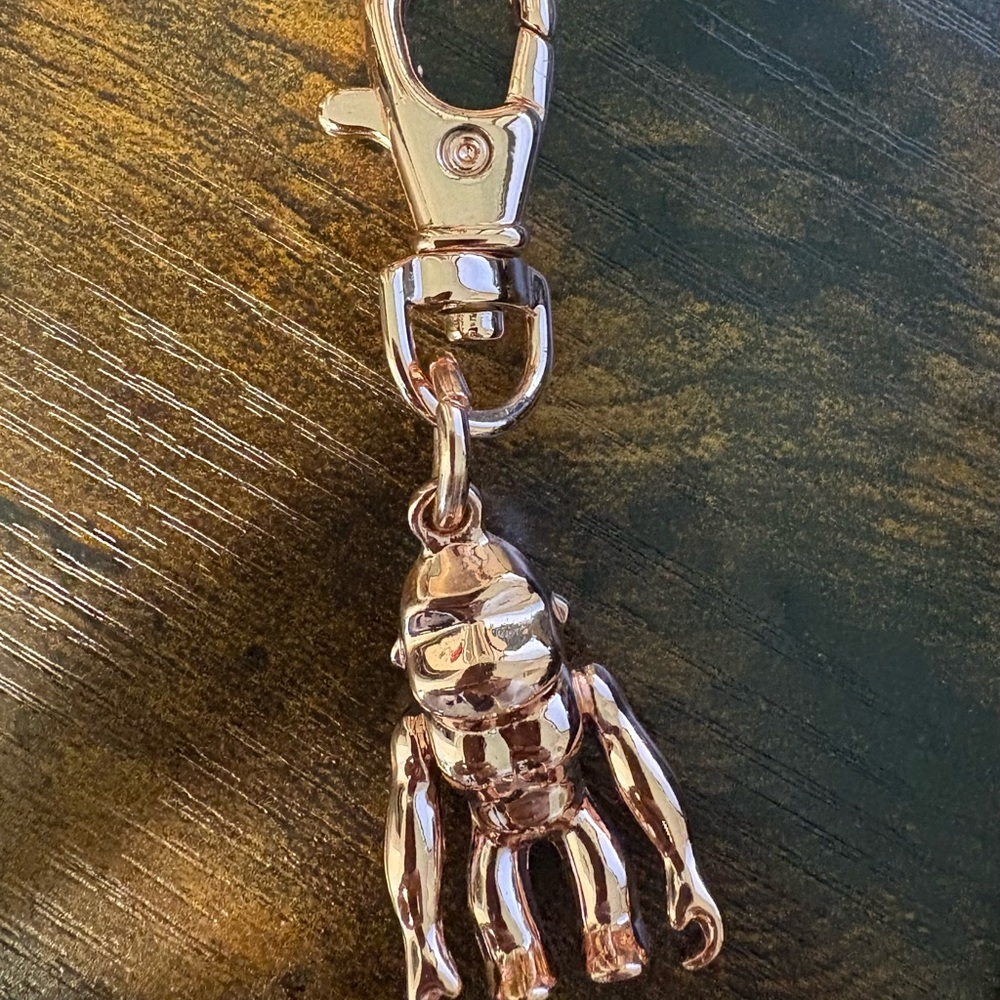 Kipling Rose Gold Metal Keychain